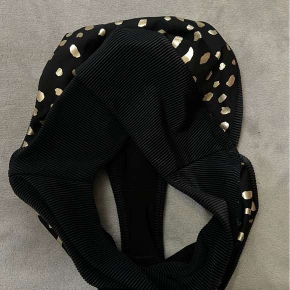 New! SET Beach Riot Eva Emmy Ribbed Bikini in Black Gold Spot 24888 4172 - Picture 10 of 12